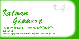 kalman gippert business card